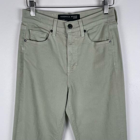 Veronica Beard Blake Classic Straight Leg Jeans Sage Green Size 25 / 0 NWT - Picture 14 of 14